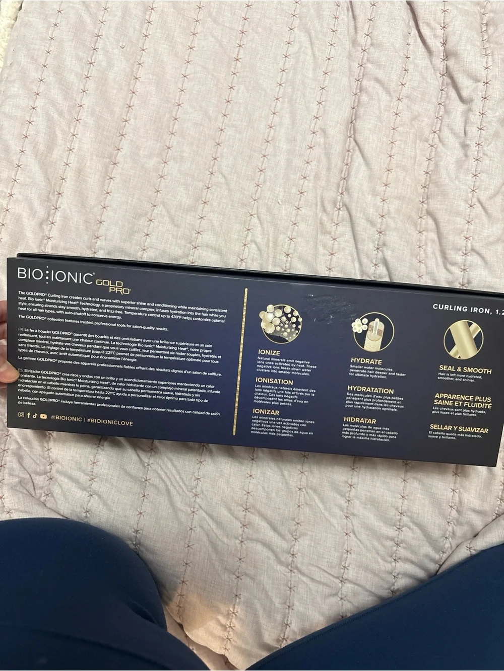 Gold and Black Ceramic Curling Iron - Professional Styling